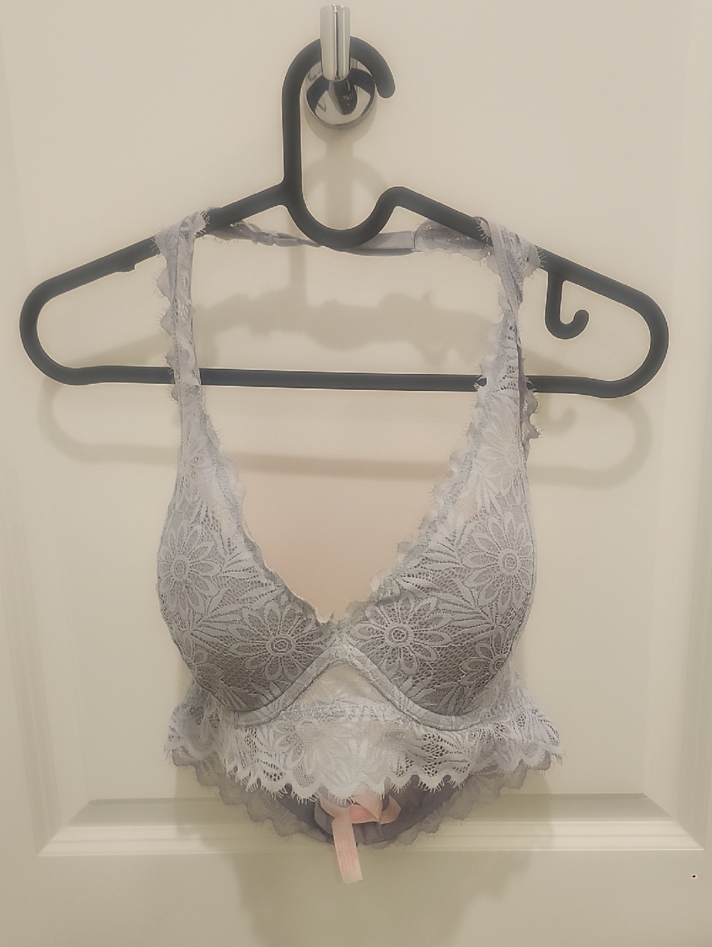 PINK Victoria's Secret Lace Lightly Lined Bralette Racerback Womens Large